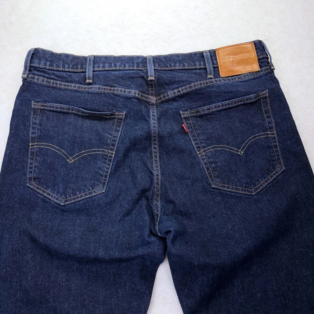 LEVI's 512 Premium Big E Jeans‎ Men's *40 Slim Tapered Fit Zip Fly Indigo Blue